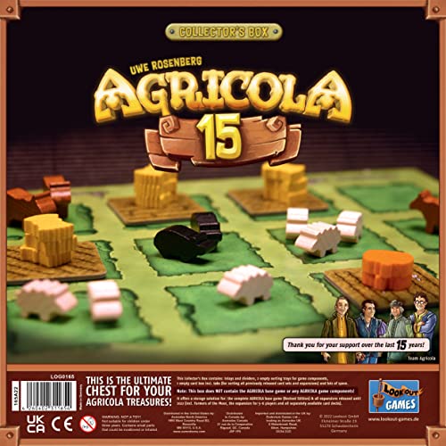 Lookout Agricola 15th Anniversary Collector's Box | Exclusive Storage Box | Conveniently Store and Organize Cards and Components from The Agricola Base Game and Expansions | Made Games