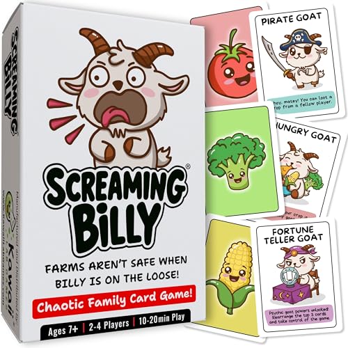 Screaming Billy Goat Family Card Game for Kids & Adults Game Night, Ages 7+ | Easy to Learn, Matching & Set-Collection, Slap Moments & Surprise Twists, 10-15 Min, 2-4 Players, Screen-Free, 8-12