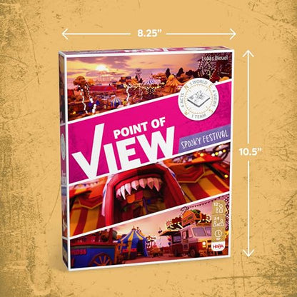 HABA Point of View: Spooky Festival – Cooperative Mystery Box Board Game with 40+ Puzzles, Perfect Brain Games for Adults and Teens, for 2–8 Players Ages 8+