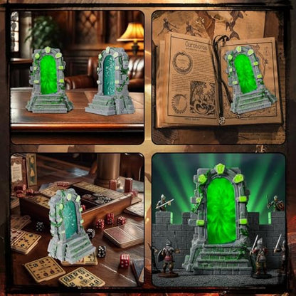 Wowagoga Glowing Portal Miniature, Resin Miniature Light Up | Prop for Tabletop War Games War Games Fantasy Style
