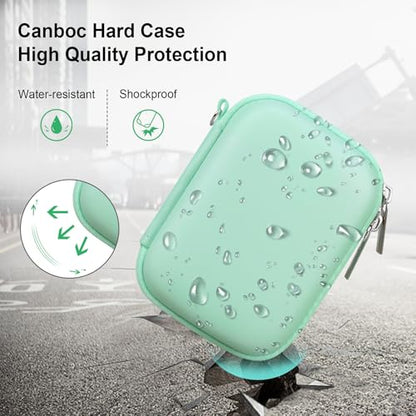 Canboc Hard Case for KODAK PIXPRO FZ55/ FZ45/ FZ43/ FZ53 16MP Digital Camera, Vlogging Camera Bag, Zipper Mesh Pocket fit Cable, SD Card, Mint Green (Case Only) - color: T-Mint Green
