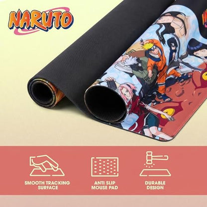 Culture Fly Large Gaming Mouse Pad (31" x 15") Naruto - Extended XL Computer Desk Mat, Cool Anime Keyboard Deskmat, Big Desktop Deskpad for Gamer - color: Naaruto2