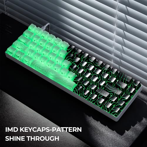 x XVX HE68 Pro Rapid Trigger Keyboard 60% Percent,Hall Effect Keyboard with Gateron Magnetic Jade Pro Switch,CNC Aluminum Frame Topographic Custom Mechanical Key Board for PC/Laptop/Xbox/PS4/PS5 - color: Pro, Black&White