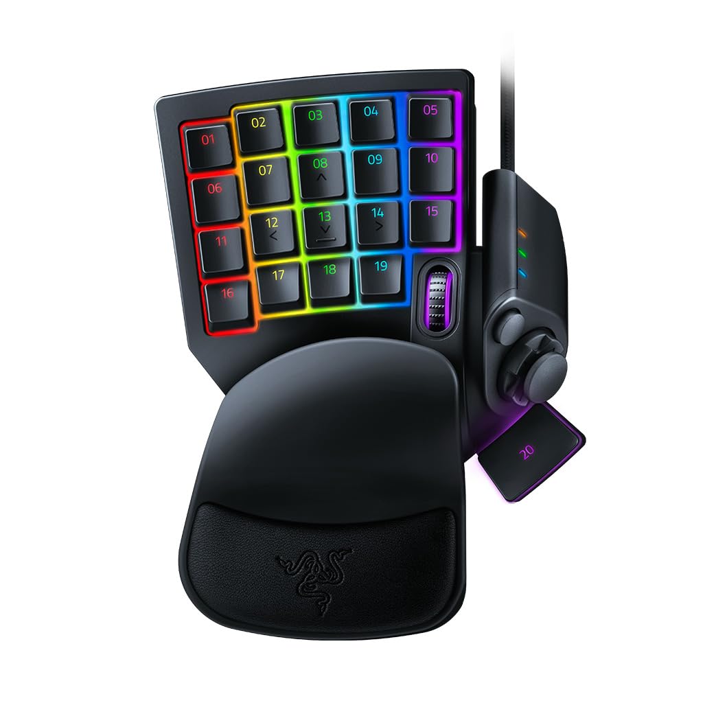 Razer Tartarus Pro Gaming Keypad: Analog-Optical Key Switches - Rapid Trigger - Adjustable Actuation - 32 Programmable Keys - Customizable Macros - Chroma RGB Lighting - Classic Black | Rapid Trigger, Adjustable Actuation, 32 Programmable Keys, Customizab