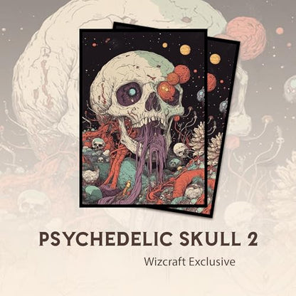 Psychedelic Skull 2 - MTG Card Sleeves, 104ct, Standard Size | Perfect for Double Sleeving, Smudge Resistant Matte Back, Standard 66x92mm - Compatible with Magic The Gathering & TCG Cards - color: Psychedelic Skull 2