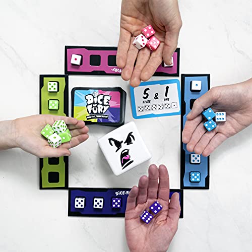 Educational Insights Dice of Fury - Family Board Games for Adults, Teens, and Kids, Dice Games for Family Game Night, Fast-Paced Table Top Party Game, Fun Group Play, Mental Math Activity