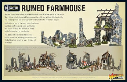 Ruined Farmhouse 1/56 Tabletop Model Scenery for Bolt Action by Warlord Games