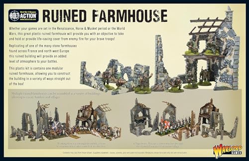 Ruined Farmhouse 1/56 Tabletop Model Scenery for Bolt Action by Warlord Games