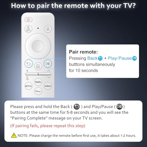 Rechargeable Voice Remote for Samsung-TV-Remote-Control-Replacement Compatible with Samsung Smart Solar Frame QLED Curved Crystal UHD OLED TVs - color: Rechargeable Remote for Samsung TV