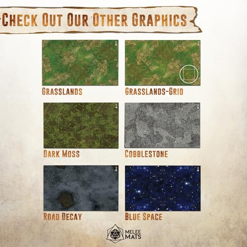Melee Mats Wargaming Battle Mat, 48"x72" - Terrain for Warhammer 40K, Dungeons and Dragons, Tabletop RPG, Miniatures & Strategy Games - Durable Vinyl Map - color: Cobblestone, size: 48"x72