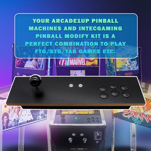 IntecGaming Switch Fighting Stick for Arcade1Up'S Digital Pinball - Expand Your arcade 1up Pinball Games, Play Your Switch on The Pinball, Modded Switch Joysticks Specially Designed for Arcade 1 Up Pinball
