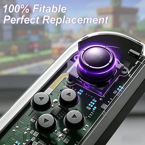 ZELHYDRO 4 Pack Joycon Joystick Replacement for Nintendo Switch 2, Analog Joystick Joycon 2 Thumb Sticks with Thumbstick Grips, Screws