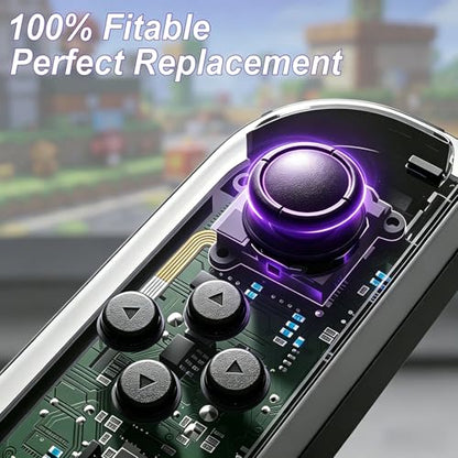 ZELHYDRO 4 Pack Joycon Joystick Replacement for Nintendo Switch 2, Analog Joystick Joycon 2 Thumb Sticks with Thumbstick Grips, Screws