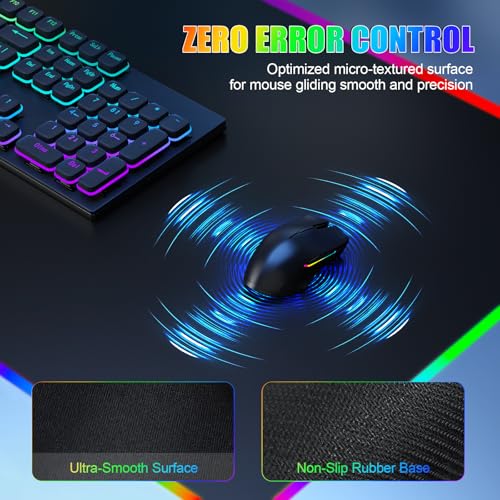 Mouse Pad with Foldable Phone Holder & Wireless Charger, XL RGB Gaming Mousepad 31.5"x11.8" Large Desk Mat for Keyboard, Home Desk Pad with Dual Qi Charging Station | 11 Colors & 5 Modes | Waterproof - color: 31.5x11.81"Phone Stand-Black w/PD Charger