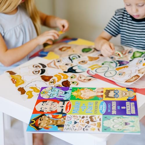 Melissa & Doug Make-a-Face Sticker Pad - Crazy Characters, 20 Faces, 5 Sticker Sheets