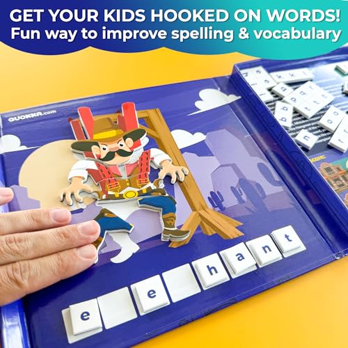 Magnetic Puzzles for Toddlers 3-5 - Kids Travel Toys for Boys and Girls | Magnet Hangman Game Kids Ages 4-8 - Travel, Road Trip, Plane, Car Ride - Magnetic Toddler Travel Toys - color: Hangman
