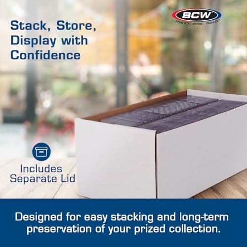 BCW 3ct Graded Shoe Box - Card Storage Holds 300 Toploaders & 100 Graded Cards - size: 3 Pack