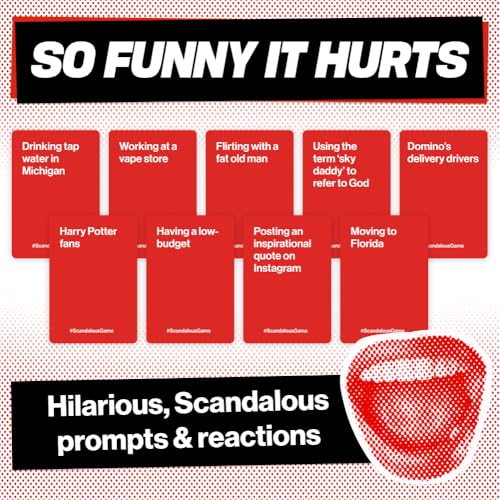 OFF TOPIC Scandalous Card Game for Adults - The Always Up-to-Date Adult Party Game - Hilarious Adult Game with Content Updated Weekly for Never-Ending Laughs