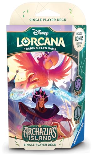 Ravensburger Disney Lorcana TCG: Archazia's Island Single-Player Starter Deck - Amethyst & Steel | Engaging Gameplay | Over 200 Original Disney Artworks | Ideal for Ages 8+