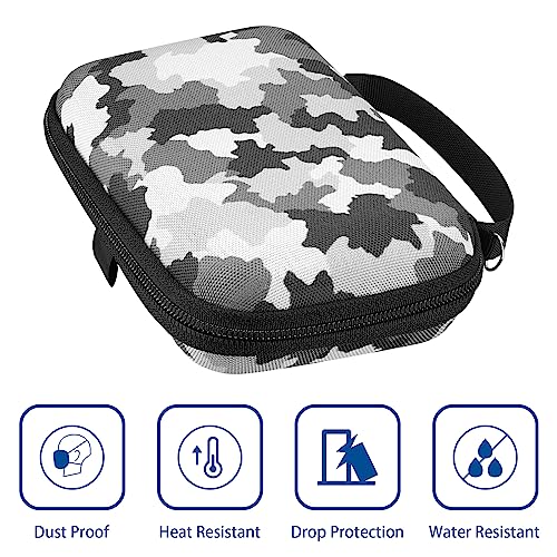 GEEKRIA Handheld Game Console Carrying Case, Protective Travel Retro Mini Game Player Box for Charging Cable, Batteries, Earpods, and Gaming Accessories - color: Camouflage