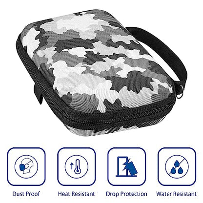 GEEKRIA Handheld Game Console Carrying Case, Protective Travel Retro Mini Game Player Box for Charging Cable, Batteries, Earpods, and Gaming Accessories - color: Camouflage