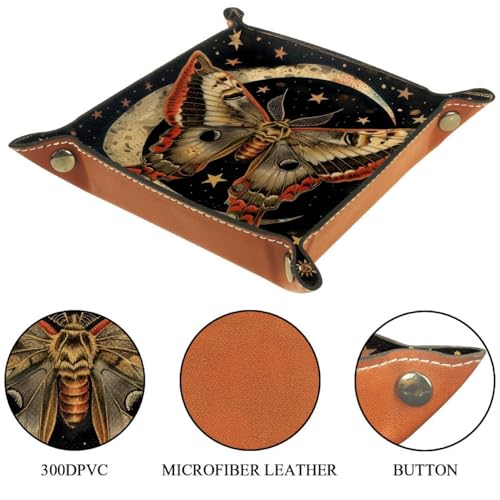Butterfly Moth Moon Dice Tray Dice Rolling Tray Folding Dice Holder for Dice Games, Like RPG, DND and Other Table Games - color: Multi 4