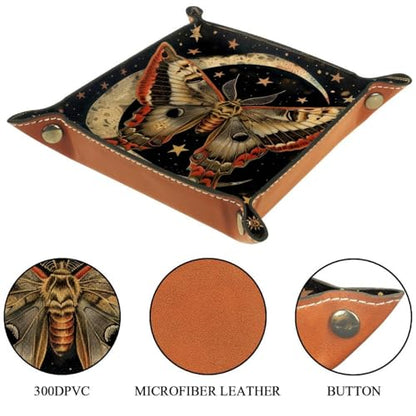 Butterfly Moth Moon Dice Tray Dice Rolling Tray Folding Dice Holder for Dice Games, Like RPG, DND and Other Table Games - color: Multi 4