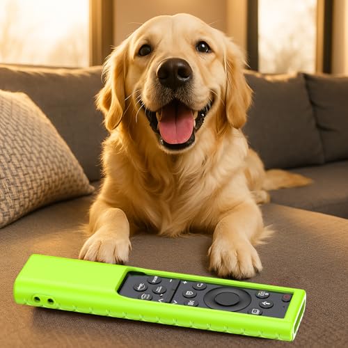 Remote Cover for Samsung Smart TV, Silicone Protective Case for Solar Cell BN59-01357 BN59-01385 BN59-01265A BN59-01388A Controller Case Skin Sleeve Green - color: Green