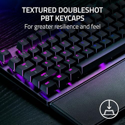 Razer Huntsman V3 Pro 8KHz Esports Gaming Keyboard: Analog Optical Switches Gen 2-8000 Hz Polling Snap Tap - Rapid Trigger - Adjustable Actuation - Media Controls - PBT Keycaps - Black - color: Black, size: Full Size, style: 8000 Hz Polling
