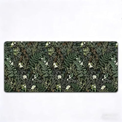 Gaming Mouse Pad Topographic Map Long Mousepad Large 31.5 X 11.8 Inch Desk Mat with Non-Slip Base Stitched Edge Keyboard Mat for Office Desk Pad (Flower-A) - color: Flower-a