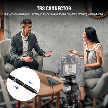 NEEWER 2m Wired Dual Lavalier Microphones with 4m Extension Cable, Mini Clip On Omnidirectional Condenser Lapel Lav Mic 3.5mm TRS for DSLR Mirrorless Camera Camcorder Interview Vlog, LM3 - style: LM3(1-Pack)w/3.5mm TRS Plug