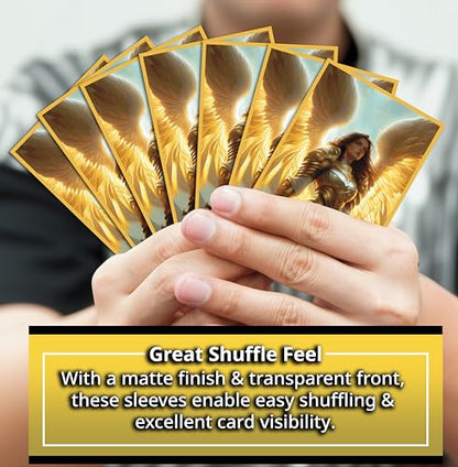 Angel Warrior Card Game Sleeves – 100 Pack – Compatible with MTG – Perfect for Magic The Gathering Commander Decks Like Giada, Font of Hope, Avacyn, LIESA & Aurelia - color: Angel Warrior