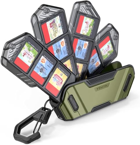 Mumba 12 Game Card Case Holder for Nintendo Switch Game Cards, Portable and Exquisite Protective Hard Shell with 4 Layer Rotatable Holder for Nintendo Switch 2/Switch/Switch OLED/Lite (Guldan) - color: Guldan