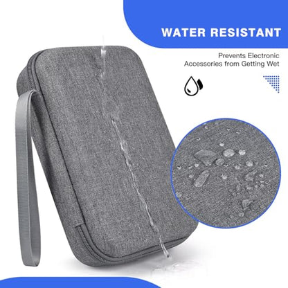 Hard Electronic Organizer Travel Case for MacBook Power Adapter Chargers Cables Power Bank Apple Magic Mouse Apple Pencil USB Flash Disk SD Card Hard Drive Waterproof Shockproof Carrying Case, Grey - color: Grey