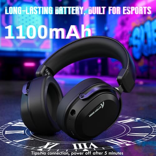 ATTACK SHARK L30Pro Wireless Gaming Headset with 2.4Ghz/BT/Wired, Long Battery Life with Detachable Microphone 7.1 Surround Sound Ultra-Low Latency for PC/PS5/Xbox/Switch/Mobile Black - color: Black