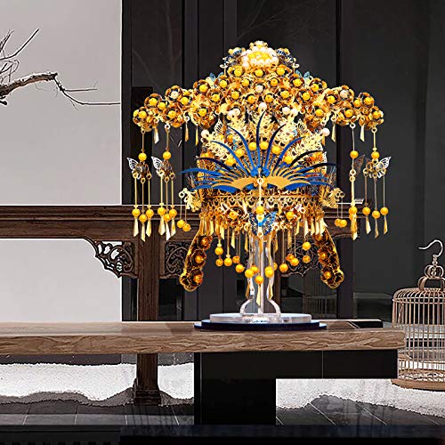 Piececool 3D Puzzles for Adults Metal Model Building DIY Kit-Phoenix Coronet DIY Craft Kits for Teens, Anxiety Relief Puzzle Toys, Great Gift Idea-433 Pcs - style: Classic