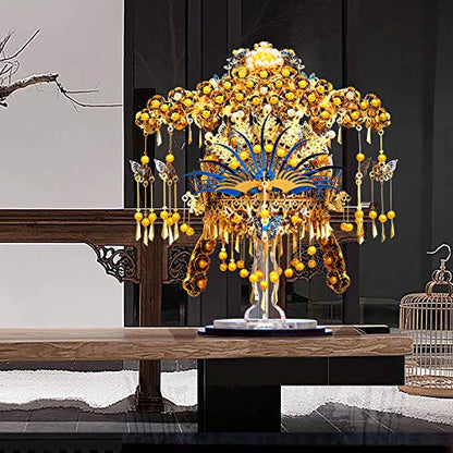 Piececool 3D Puzzles for Adults Metal Model Building DIY Kit-Phoenix Coronet DIY Craft Kits for Teens, Anxiety Relief Puzzle Toys, Great Gift Idea-433 Pcs - style: Classic