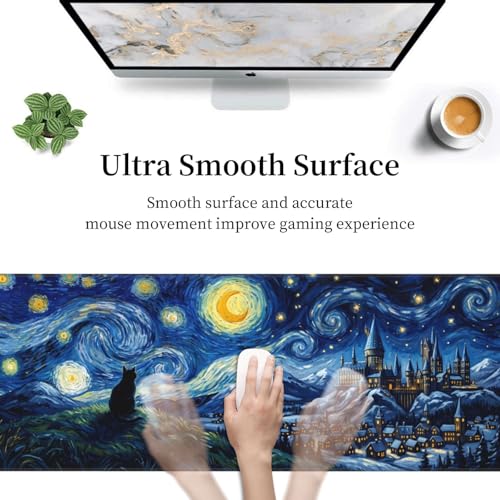 Extended Gaming Mouse Pad, Large Mouse Mat, XL Desk Pad for Keyboard and Mouse, Non-Slip Rubber Base & Stitched Edges for Gamer Office 31.5x11.8 in - color: 16