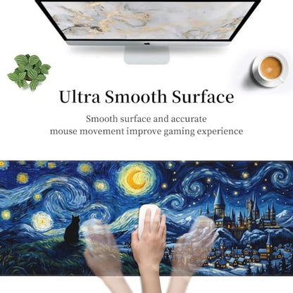 Extended Gaming Mouse Pad, Large Mouse Mat, XL Desk Pad for Keyboard and Mouse, Non-Slip Rubber Base & Stitched Edges for Gamer Office 31.5x11.8 in - color: 16