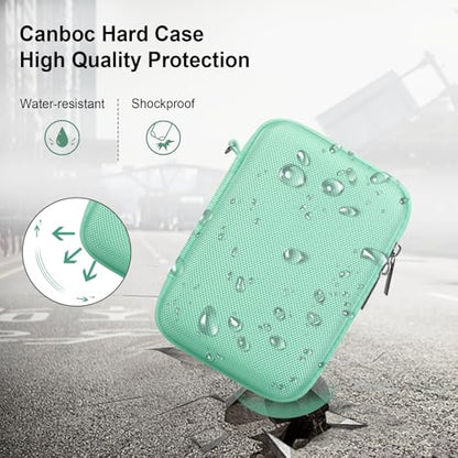 Canboc Carrying Case for Fujifilm X100VI/ X100V/ X100F/ X100S/ X-E5 Digital Camera, Zipper Mesh Pocket fit USB Cable, Green (Case Only) - color: Green