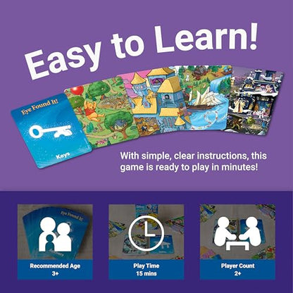 Ravensburger Eye Found It! World of Disney Card Game - Fun and Educational Spot It for Toddlers, Preschoolers, Boy and Girls Ages 3-8 - Family-Friendly for Endless Fun
