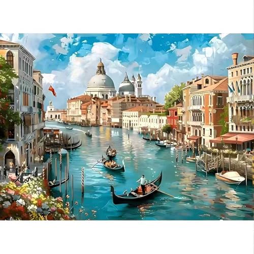 Venice Landscape 1000 Piece Puzzle for Adults,Puzzles for Adults 1000 Pieces,Challenging and Hard Difficult Mosaic Jigsaw Puzzles Toy Games 1000Pieces 27.5 X 19.7inch - color: Venice Landscape