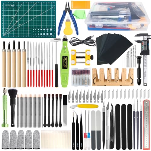 200 Pcs Gundam Tool Kit, Professional Model Tool Kit for Gundam, Modeling Tools for Plastic Models, Gunpla Tool Kits for Adults, Model Building Tools Hobby Tools Craft Set for Repairing and Fixing - color: 200pcs
