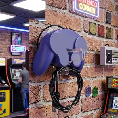 Gaming Accessories Wall Mount Stand Controller Clear Acrylic Bracket with Hook Easy Installation Angled Controller Mount