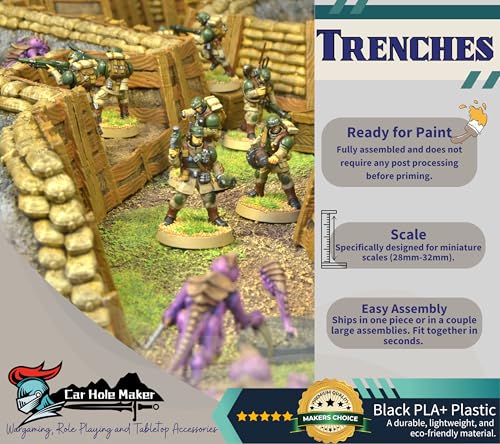 Trench Warfare Tabletop Terrain Set 28mm Scale