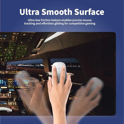 Extra Large Gaming & Office Mouse Pad (31.5" x 11.8") – Airplane Cockpit for Boeing 777 Enthusiast, Premium XXL Desk Mat with Durable Stitched Edges | Aviation Jet Dashboard, Aircraft Pilot Cabin, 31.5" x 11.8", Durable Stitched, XXL Anti-Slip Gaming Keyb