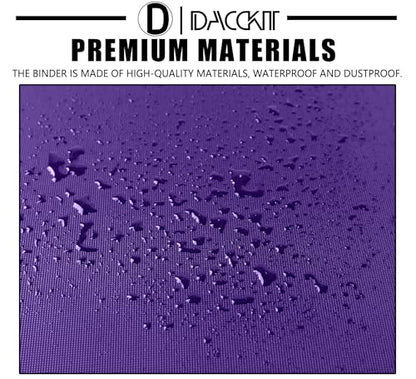 D DACCKIT Card Binder 16 Pocket - Fits 1024 Cards，4X4 Ringless Card Album with Sleeves for Trading Cards & Sports Cards（Model A，Classic Purple） - color: Classic Purple