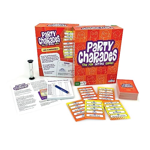 Outset Media- Party Charades Game - Family-Friendly Fun with 500 Charades Cards and Timer - Group Game Night Essential, Ages 10 and up, Amazon Exclusive