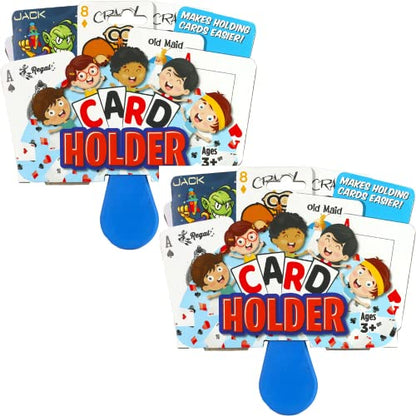 Regal Games 2 Pack Card Holders for Playing Cards - Kids Card Holder with Plastic Paddles - Ideal for Family Fun Game Night and Travel (Ages 3+) - color: 2 Pack