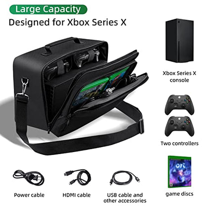Mcbazel Protective Case for Xbox Series X, Travel Case Bag for Console, Controller, Cables and Other Accessories